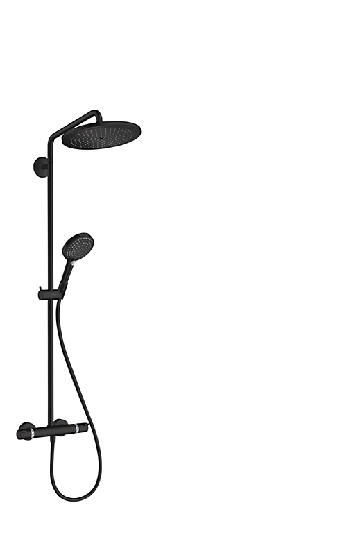 Hansgrohe Croma Select S 280 showerpipe med håndbruser Raindance Select S 120 3jet, mat sort