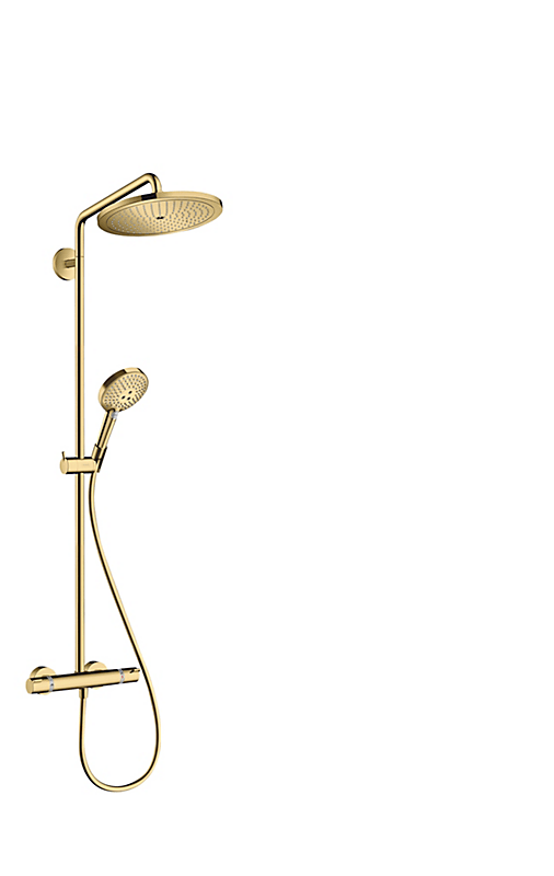 Hansgrohe Croma Select S 280 showerpipe poleret messing