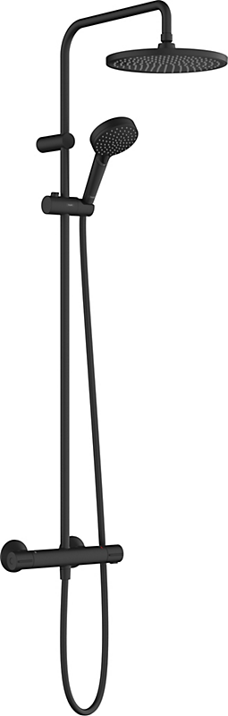 Hansgrohe Vernis Blend Showerpipe 240 1jet EcoSmart med termostat. Mat sort